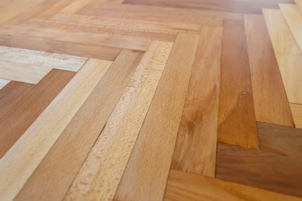 Herringbone vinyl flooring close-up texture